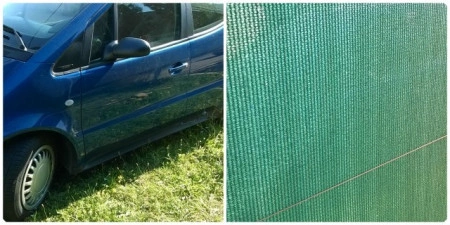 PLASA VERDE plastic- umbrire, mascare, camuflaj - rola 1.5x50m, 220gr/mp - Img 2