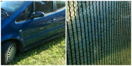 PLASA VERDE plastic-umbrire, mascare, camuflaj- 1,5x10m,80 gr/mp - Img 2