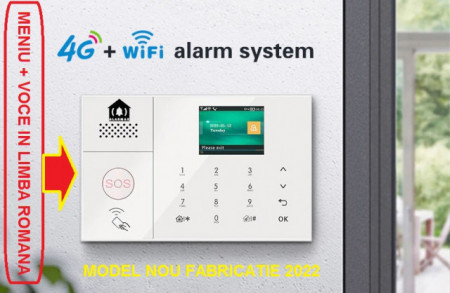 Noul sistem de alarma GSM 4G WIFI Limba Romana + Cartela GSM Credit CADOU !!