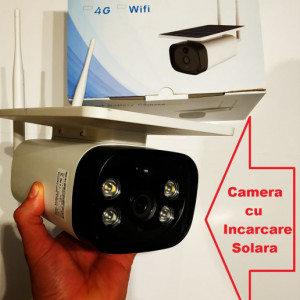 Camera Video Solara de Supraveghere WIFI Web IP (Internet LIVE) cu BATERII incorporate de 6000mAH inregistrare pe card/cloud, functionare fara alimentare retea