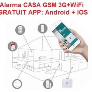 Sistem Alarma Casa 3G Wifi GSM Android + IOS APP model nou
