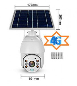 Camera Video Solara de Supraveghere 4G Web IP rotativa baterii litiu PIR WiFi PTZ, APK UBOX