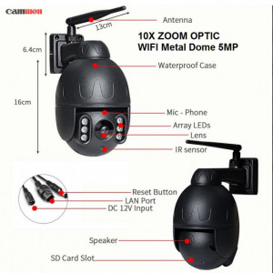 Camera supraveghere exterior ROTATIVA IP 10X Zoom Optic WIFI Full HD Sony 1920x1080p , Sd Card