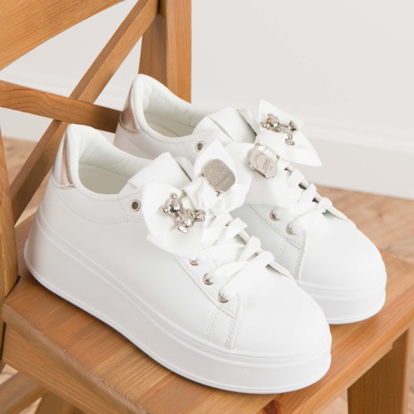 Pantofi sport cod BK143 White/Silver