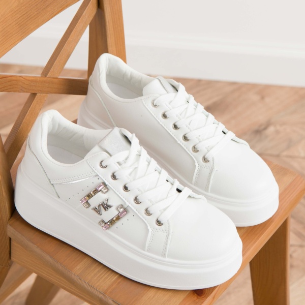 Pantofi sport cod MK058 White/Silver