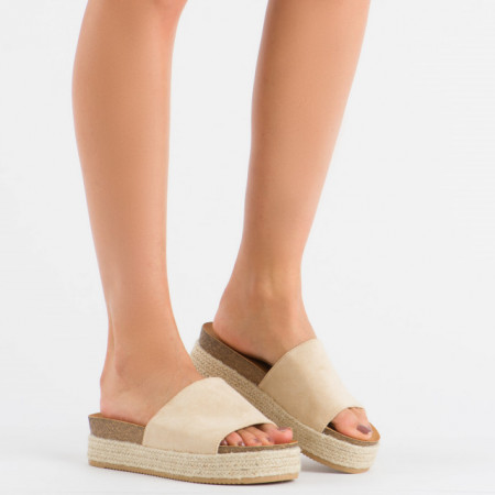 Papuci cod 10-215 Beige