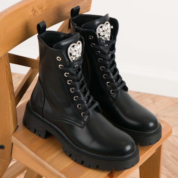 Ghete cod DES837 Black PU