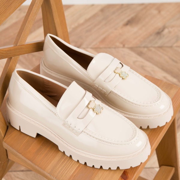 Pantofi casual cod T607 Beige