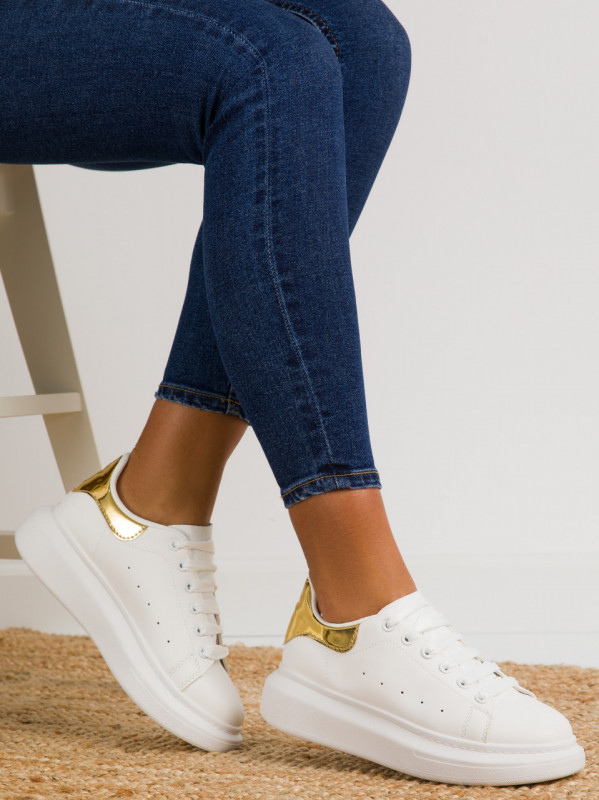 Pantofi sport cod FCL710 White/Gold