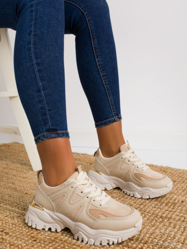 Pantofi sport cod JF3069 Beige
