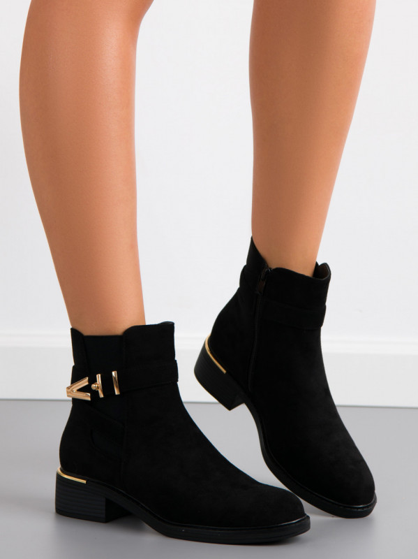 Ghete cod DES638 Black Suede