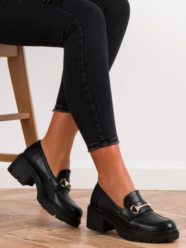Pantofi casual cod 8141 Black PU