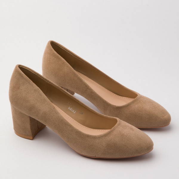 Pantofi cu toc cod LL270 Khaki