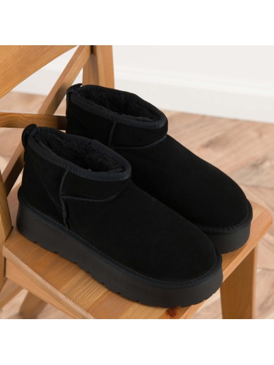 Ghete din piele naturala cod 0525 Black