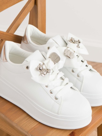 Pantofi sport cod BK143 White/Silver