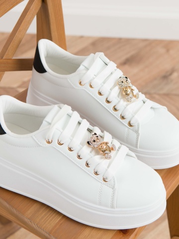 Pantofi sport cod BK18 White/Gold