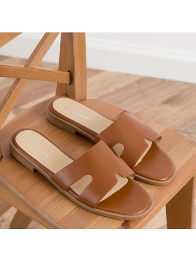 Papuci cod C856 Camel