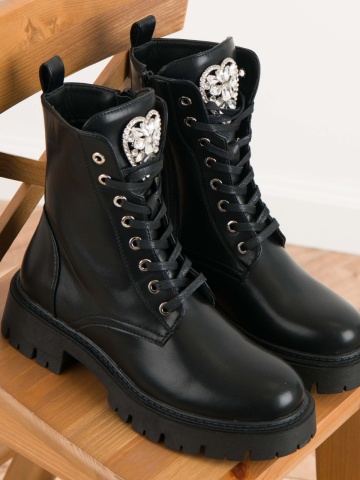 Ghete cod DES837 Black PU