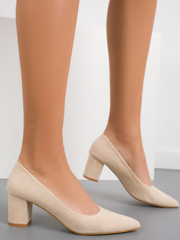 Pantofi cu toc cod LL271 Beige