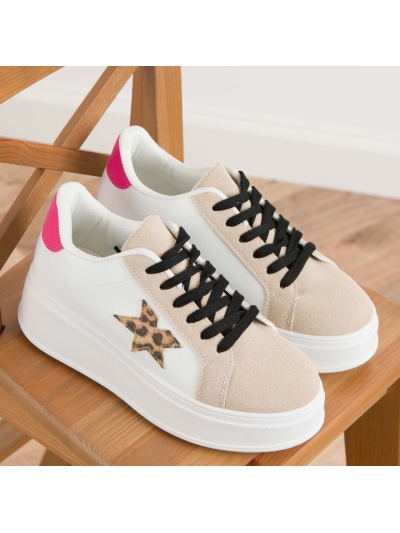 Pantofi sport cod MK038 White/Pink