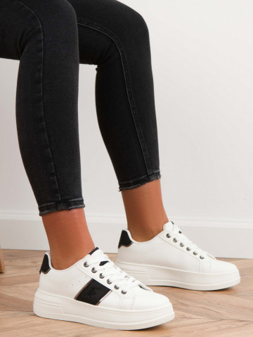 Pantofi sport cod X3731 White/Black