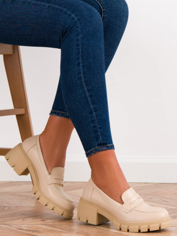 Pantofi casual cod 68222 Beige