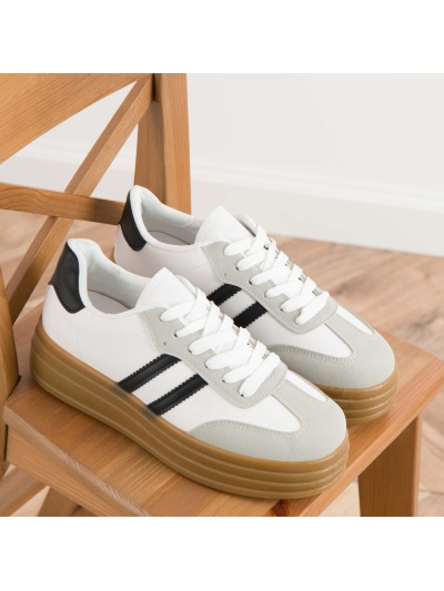 Pantofi sport cod T008 White/Black
