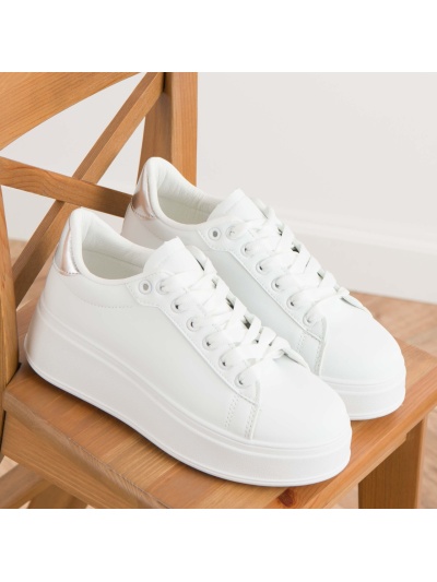 Pantofi sport cod BK109 White/Silver