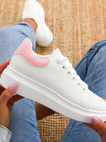 Pantofi sport cod J1860 White/Pink