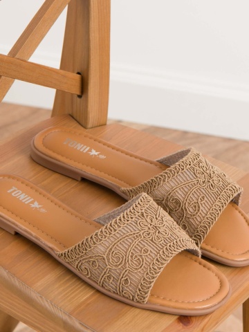 Papuci cod T592-34 Khaki