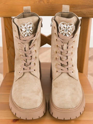 Ghete cod DES837 Khaki Suede