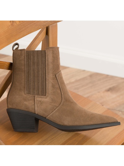 Ghete din piele naturala cod B26-1011 Khaki