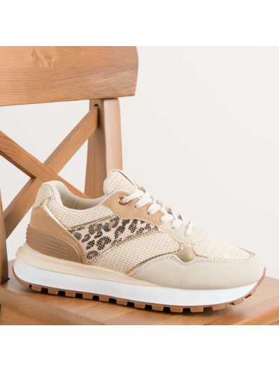 Pantofi sport cod MK060 Beige/Leopard