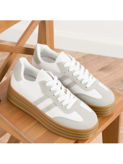 Pantofi sport cod T008 White/Beige