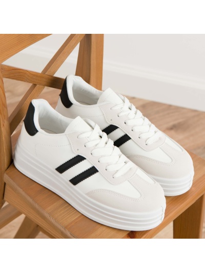 Pantofi sport cod T008 White/Black