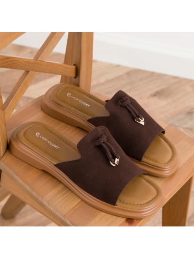 Papuci cod R861 Brown