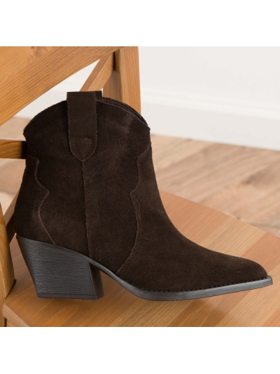 Ghete din piele naturala cod B26-1012 Brown
