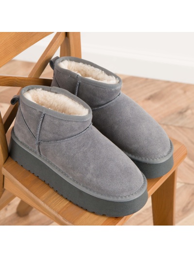 Ghete din piele naturala cod H33 Grey