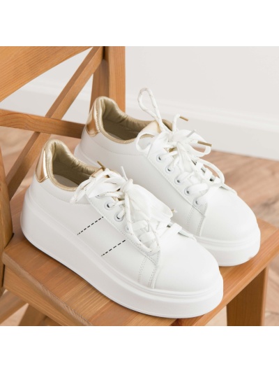 Pantofi sport cod MK046 White/Gold