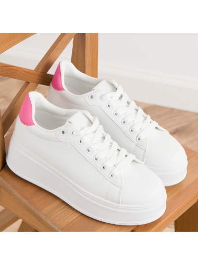Pantofi sport cod MK062 White/Rose