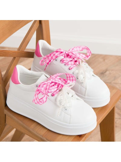 Pantofi sport cod MK062 White/Rose