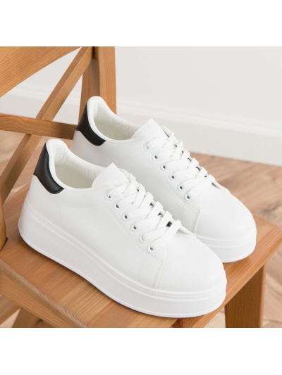 Pantofi sport cod MK157 White/Black