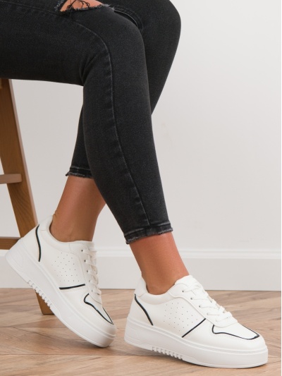 Pantofi sport cod MS3107 White/Black