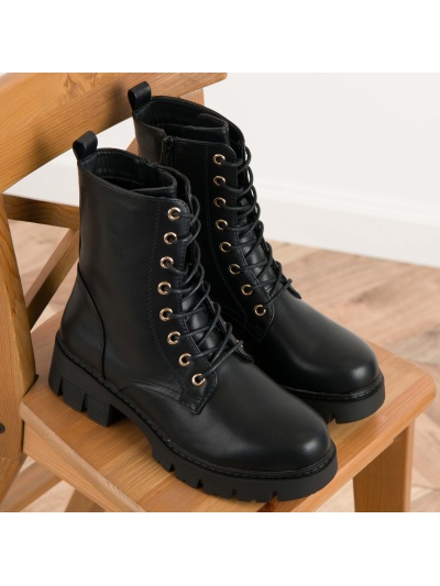 Ghete cod H006 Black PU