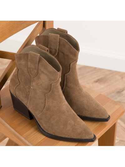 Ghete din piele naturala cod B26-1012 Khaki