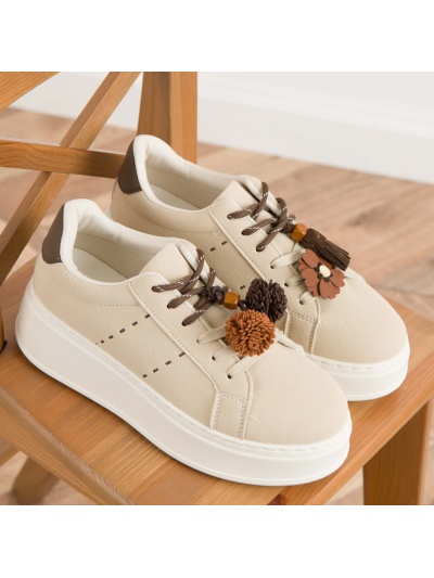 Pantofi sport cod CD-5691 Beige
