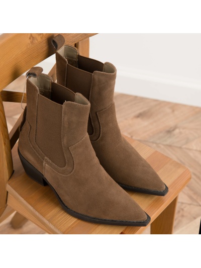 Ghete din piele naturala cod B26-1013 Khaki