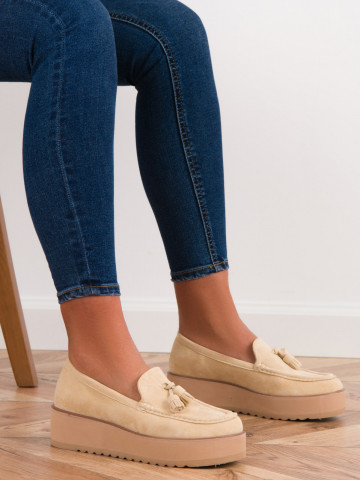 Pantofi casual cod T599 Beige