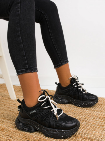 Pantofi sport cod A13 Beige/Black