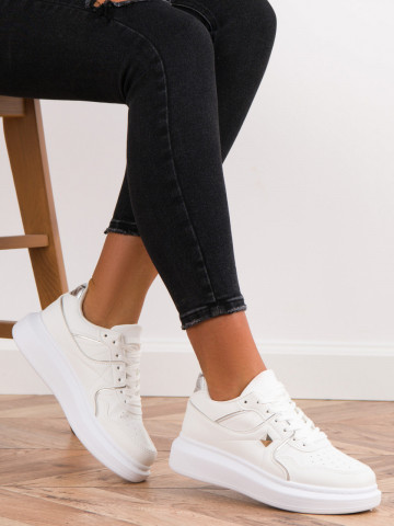Pantofi sport cod H125 White/Silver